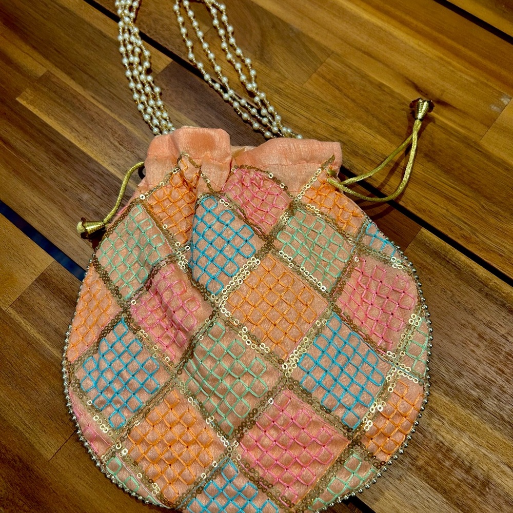 Thai imported Colorful Drawstring Women Bag